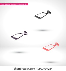 vector de icono wifi de teléfono. Diseño plano Lorem Ipsum 