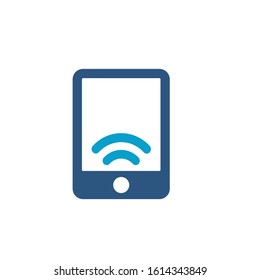 phone wifi logo design simple modern template