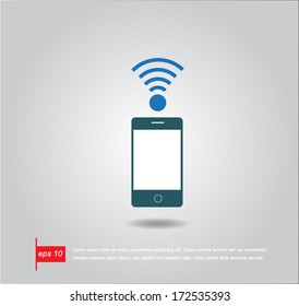 phone and wifi sign vector icon