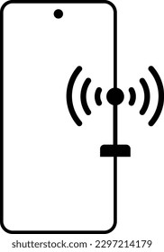 phone wifi tower tower wifi communication Glyph