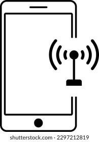 phone wifi tower tower network wifi Outline
