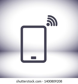 Phone Wi-Fi vector icon . Lorem Ipsum Flat Design 