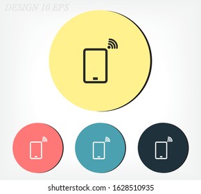 Phone Wi-Fi vector icon . Lorem Ipsum Flat Design