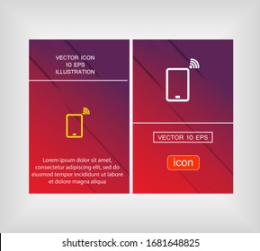 Phone Wi-Fi vector icon . Lorem Ipsum Flat Design
