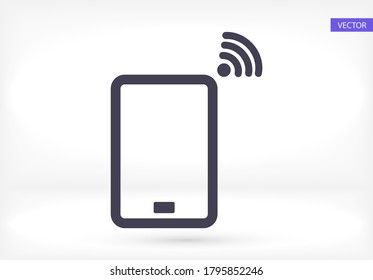 Phone Wi-Fi vector icon . Lorem Ipsum Flat Design 