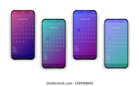 Phone winter kit vector six