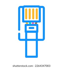 phone wire cable color icon vector. phone wire cable sign. isolated symbol illustration