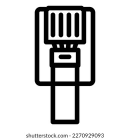 phone wire cable line icon vector. phone wire cable sign. isolated contour symbol black illustration