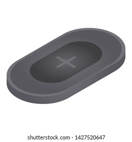 Phone wireless charger icon. Isometric of phone wireless charger vector icon for web design isolated on white background