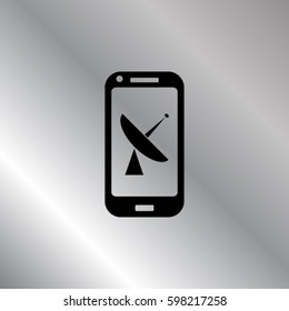 Phone wireless connection symbol vector icon