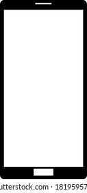 phone Wonderful silhouette design of a mobile phone on a white background