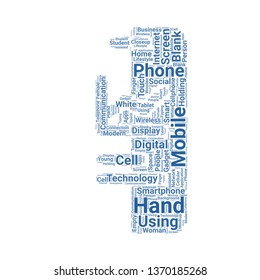 phone word cloud. tag cloud about phone