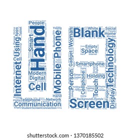 phone word cloud. tag cloud about phone
