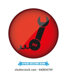 phone wrench icon vector illustration eps10