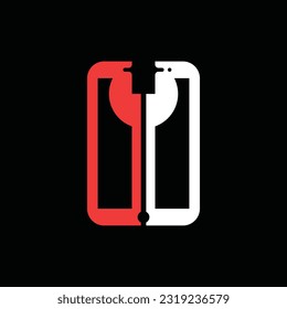 Icono de diseño del logotipo de la herramienta de la llave telefónica, logotipo del servicio de dispositivos móviles y logotipo de reparación