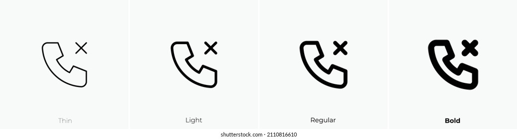 phone x icon. Thin, Light Regular And Bold style design isolated on white background