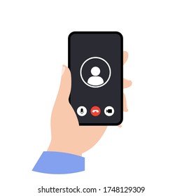 Phone in your hand. Video call