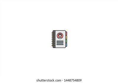 Phonebook concept icon in trendy flat style isolated on white background. Phonebook concept symbol. Vector illustration