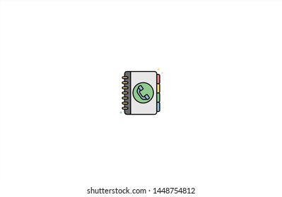 Phonebook concept icon in trendy flat style isolated on white background. Phonebook concept symbol. Vector illustration