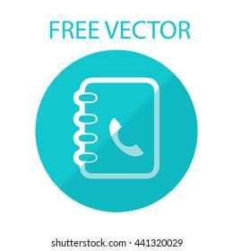 phonebook free vector style flat