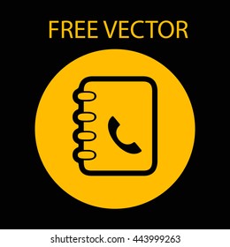 phonebook free vector style flat