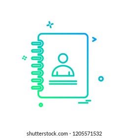 Phonebook icon design vector