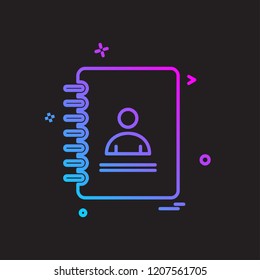 Phonebook icon design vector