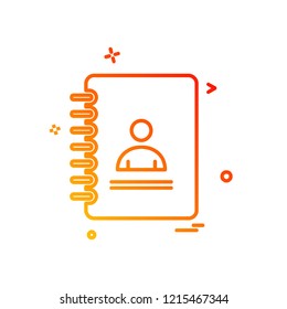 Phonebook icon design vector