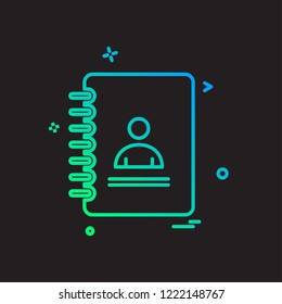Phonebook icon design vector