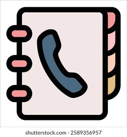Phonebook Icon Element For Design