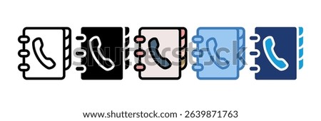 Phonebook Icon Element For Design
