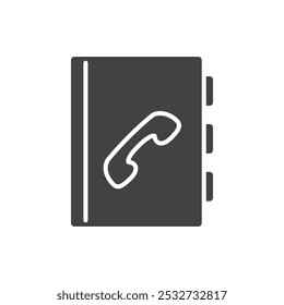 Icono de la libreta de teléfonos plano y diseño de conjunto simple