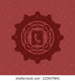 phonebook icon inside badge with red background