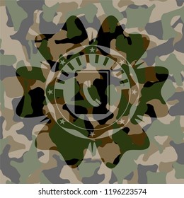 phonebook icon inside camo texture