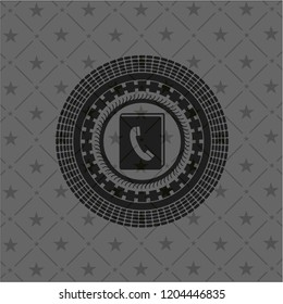 phonebook icon inside dark badge