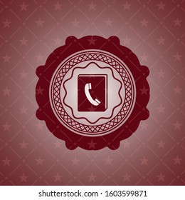 phonebook icon inside red emblem