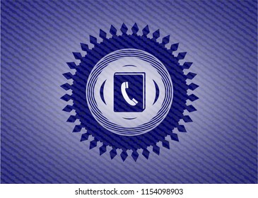 phonebook icon with jean texture