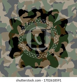 phonebook icon on camo pattern. 