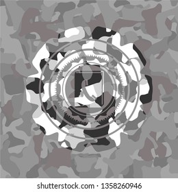 phonebook icon on grey camo pattern