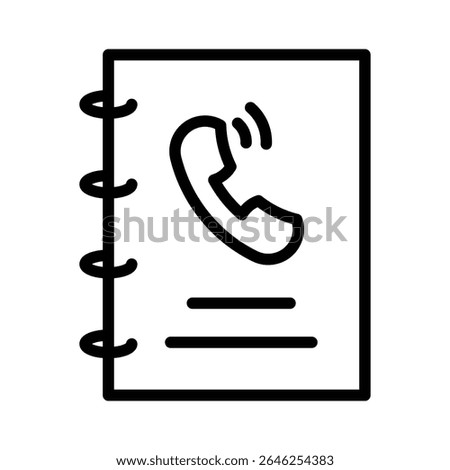 Phonebook icon outline set sign