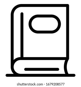 Icono de libreta de teléfonos. Icono de vector de libreta de teléfonos de esquema para diseño web aislado en fondo blanco