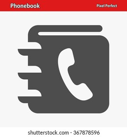 Phonebook Icon. Professional, pixel perfect icons optimized for both large and small resolutions. EPS 8 format.
