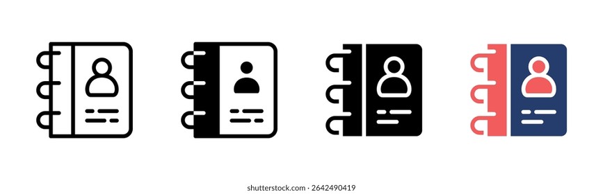 Phonebook icon sheet multiple style collection