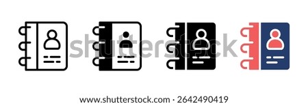 Phonebook icon sheet multiple style collection