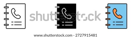 Phonebook icon vector. contact management and communication directory symbol. vector illustration.