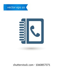 phonebook. phonebook icon. phonebook vector. flat style. sign design vector. sign design. Vector EPS 10