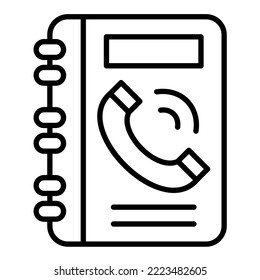 Imagen vectorial de icono de libreta de teléfonos. También se puede usar para aplicaciones web, aplicaciones móviles y medios impresos.