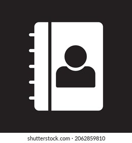 Phonebook-Symbol, Vektorgrafik einfach mit 64 x 64 Zeichenfläche