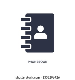 phonebook isolated icon. Simple element illustration from strategy concept. phonebook editable logo symbol design on white background. Can be use for web and mobile.