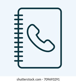 Phonebook line icon